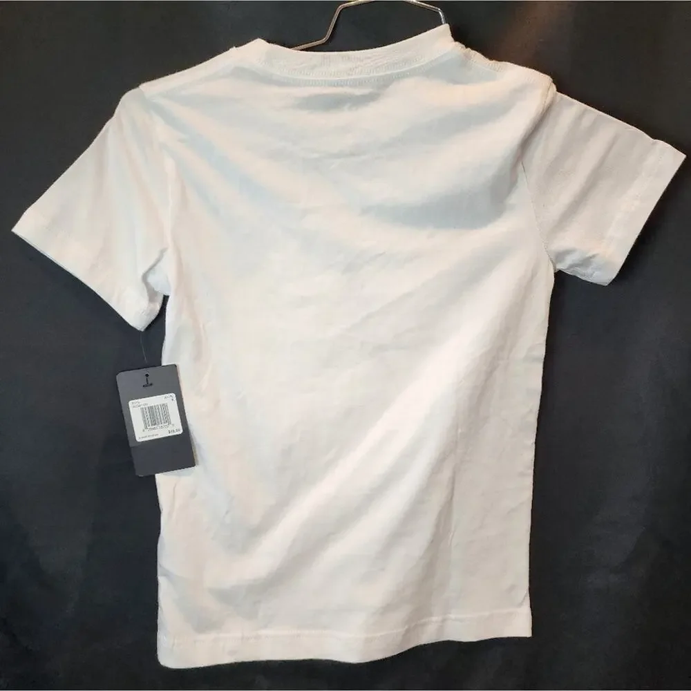 New Converse Chuck Taylor All Star Tee White Short Sleeve Boy's T-Shirt‎ Size S